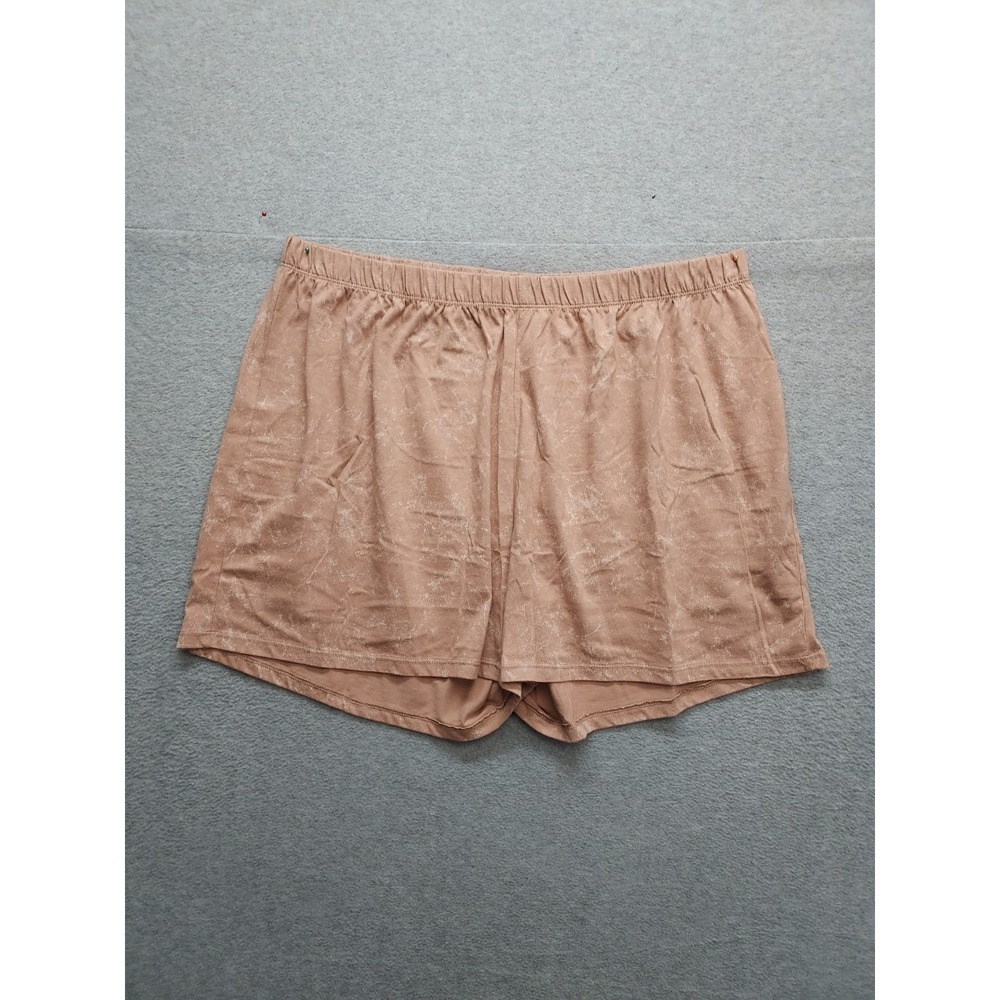 Fashion Nova Women Short 2X Taupe Tie Dye Elastic Waist Pull On High Rise Casual